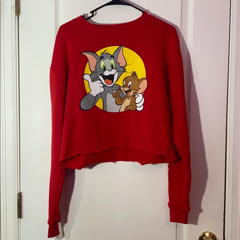 Tom & Jerry Cropped Sweater